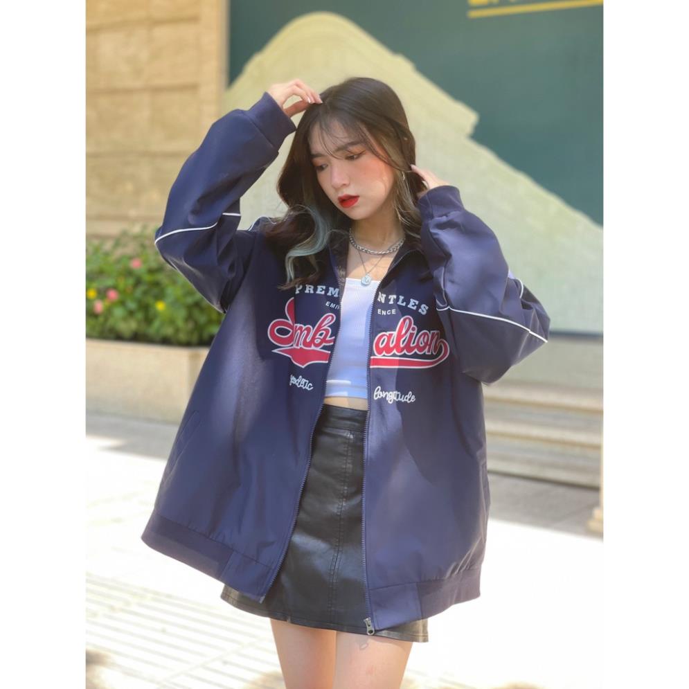 Áo khoác jacket dù SIMBALION 2 lớp unisex nam nữ, áo dù form rộng phong cách ullzangg