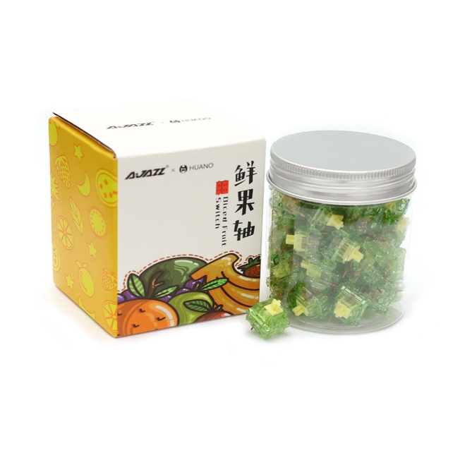 Gói Công tắc phím cơ - Switch Ajazz Diced Fruit - Kiwi | Peach | Banana - Pack 45 + 1 pcs - Hàng Chính Hãng