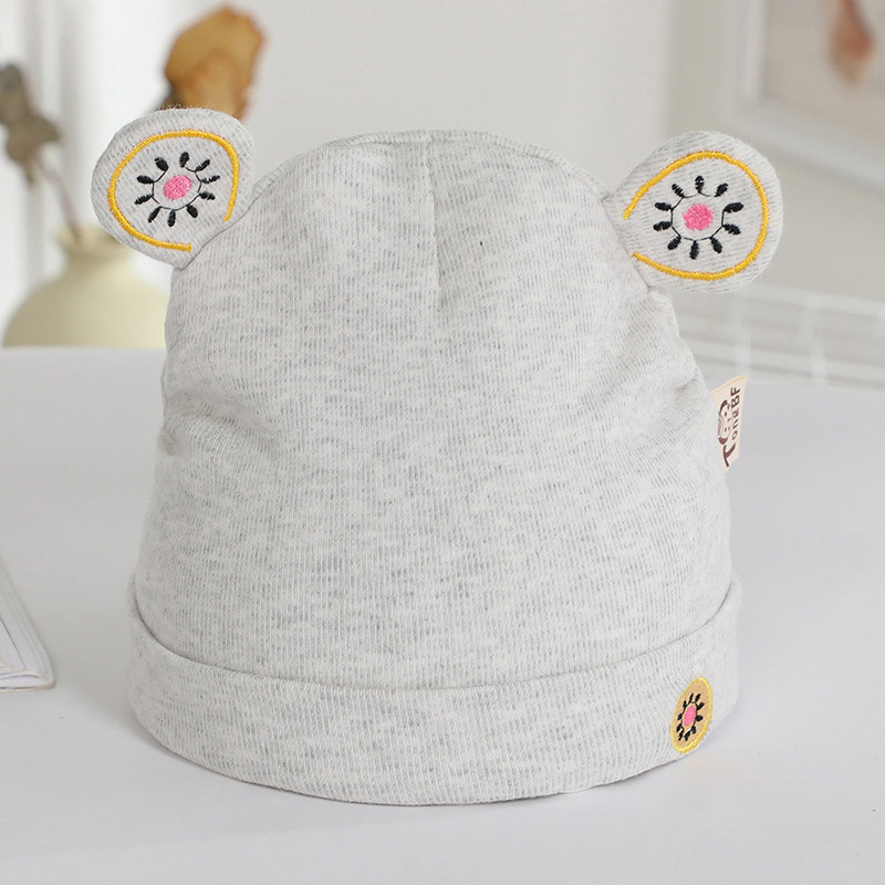 Mũ beanie màu trơn từ cotton mềm mại dành cho bé