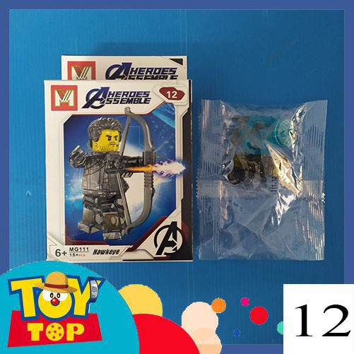 [Một hộp] ghép Lắp Ráp Xếp Hình Minifigures Marvel Super Hero Phiên Bản Trong Suốt MG111