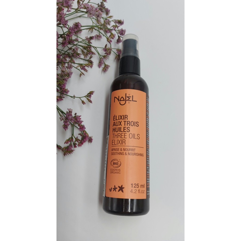 Dầu 3 trong 1 - Dầu ô liu hữu cơ, thìa là đen và quả hạnh ngọt Najel 125ml