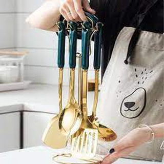 Bộ muôi thìa kèm giá treo siêu sang siêu đẹp -hàng cao cấp