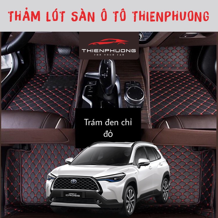 Thảm lót sàn ô tô 6d cho xe Toyota Cross  da Pu cao cấp, chống thấm nước, chống xước