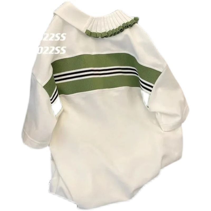 Áo Thun PoloT Màu Trắng Thêu Họa Tiết Phong Cách Phương Tây Thời Trang Xuân Hè Cho Nữ