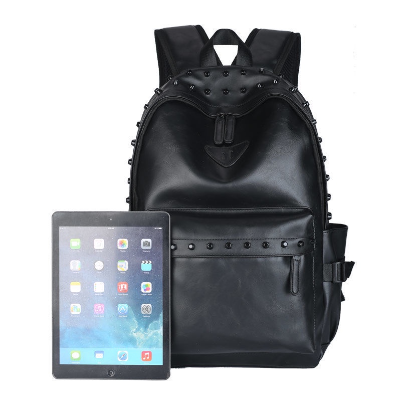 Ba Lô Da PU Đính Đinh Tán Phong Cách Anh Quốc Cá Tính Cho Nam