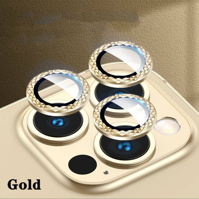 Miếng Dán Bảo Vệ Camera Họa Tiết Kim Cương Cho iPhone 14 13 12 11 pro max