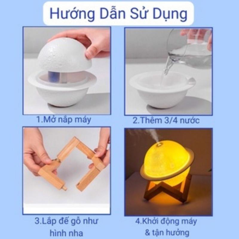 Máy Xông Tinh Dầu Phòng Ngủ Cao Cấp Tấm Thị Máy Phun Sương Tinh Dầu Mặt Trăng Giúp Toả Hương Thơm Đuổi Muỗi Diệt Khuẩn