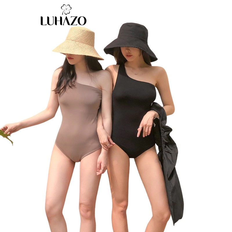 Bikini 1 mảnh hở lưng đi biển LUHAZO  kín đáo sexy Hàn Quốc nâng ngực 2530 DK6T202