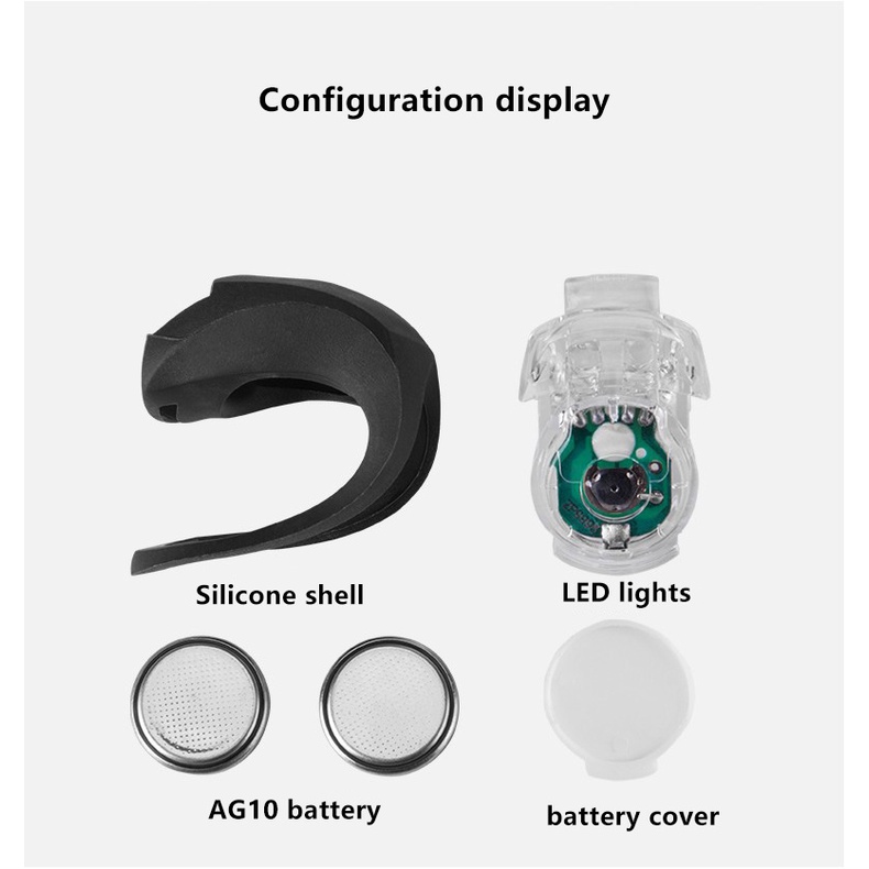 Đèn LED silicone Chống Thấm Nước Gắn Bánh Xe Đạp Tiện Dụng