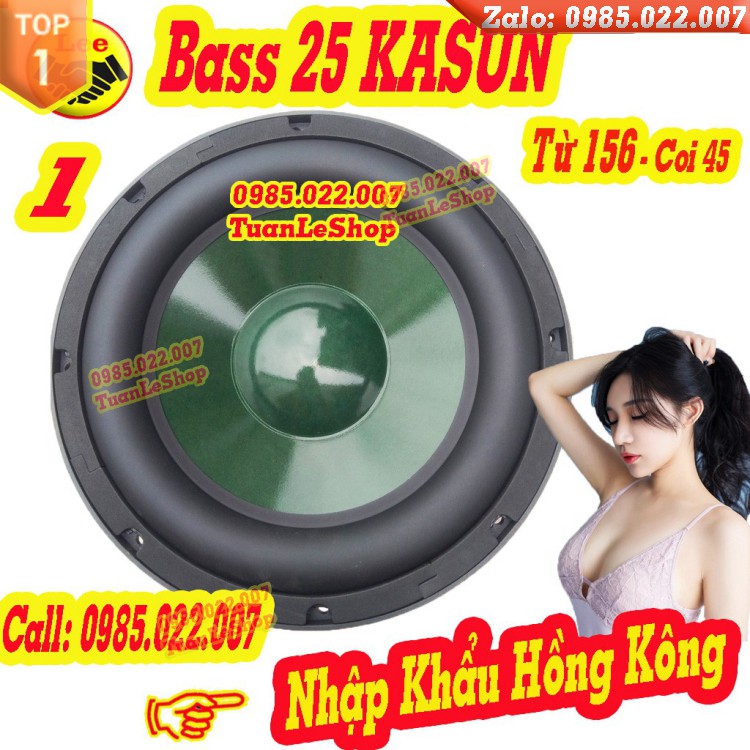 01 LOA BASS 25 KASUN TỪ 156MM – GIÁ 01 LOA BASS 2.5 TẤC
