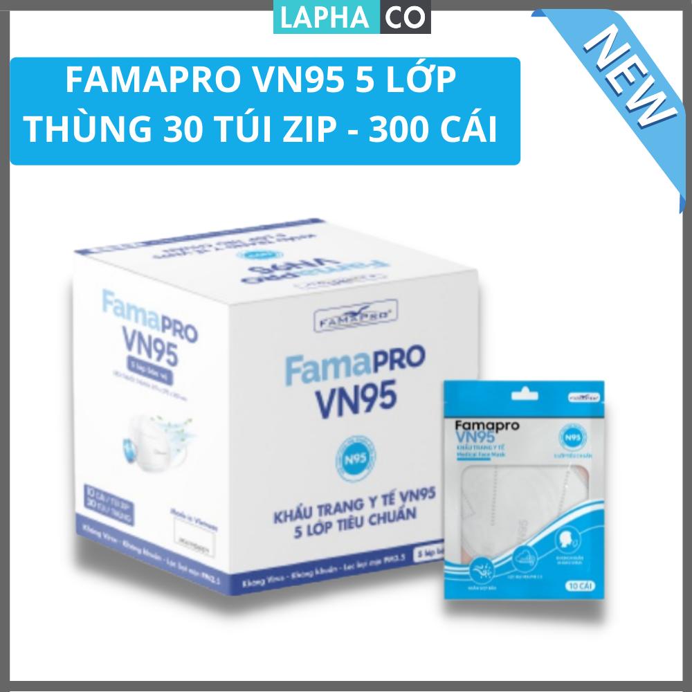 Khẩu trang y tế kháng khuẩn 5 lớp Famapro VN95 - Túi 10 cái