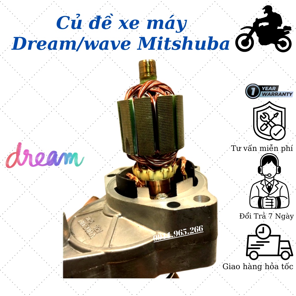 Củ đề dream, wave, Win100 Chính Hãng Mitsuba