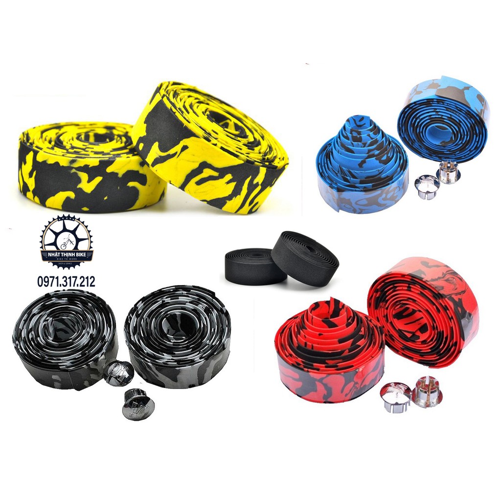 HOT Cuộn dây quấn ghi đông xe đạp thể thao tiện lợi + 2 nút đậy NHATTHINHBIKE