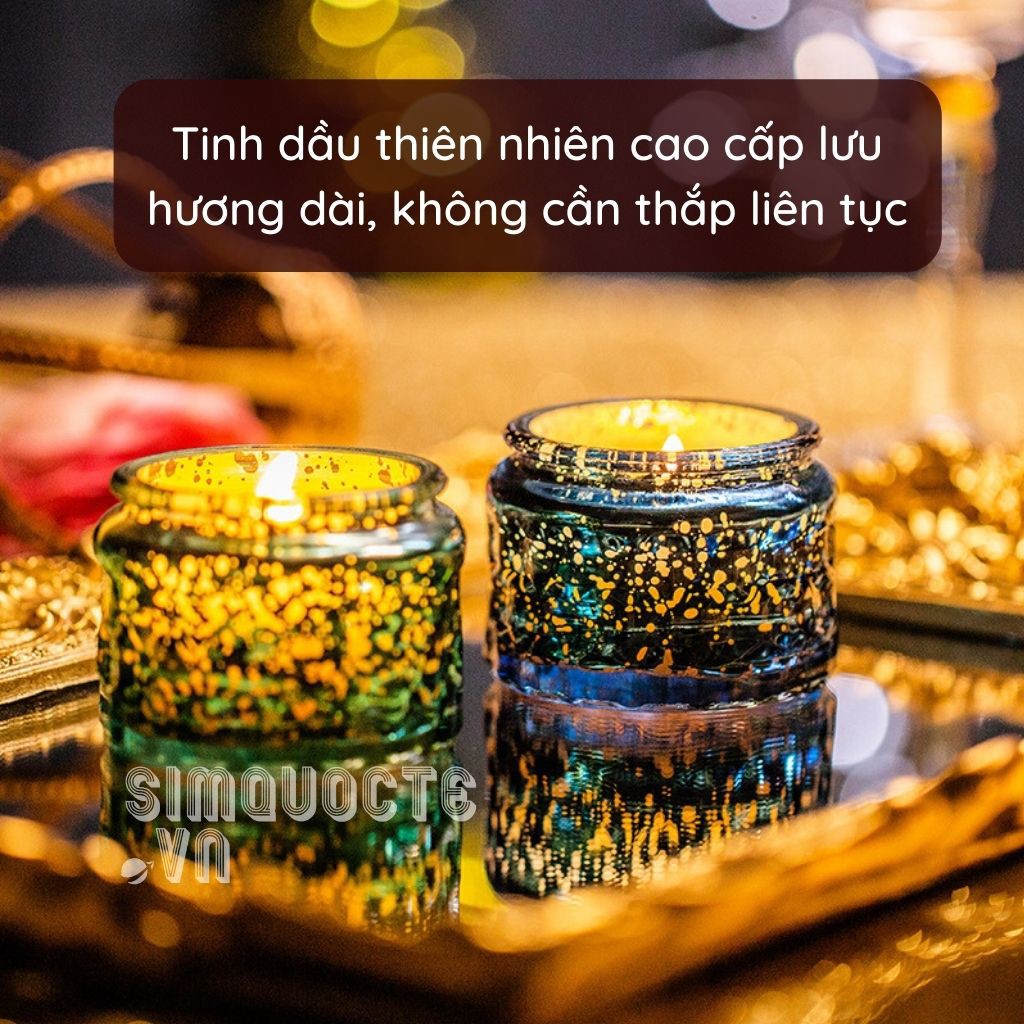 [Đốt 30h] Nến thơm Vanilla Bourbon với 3 tầng hương