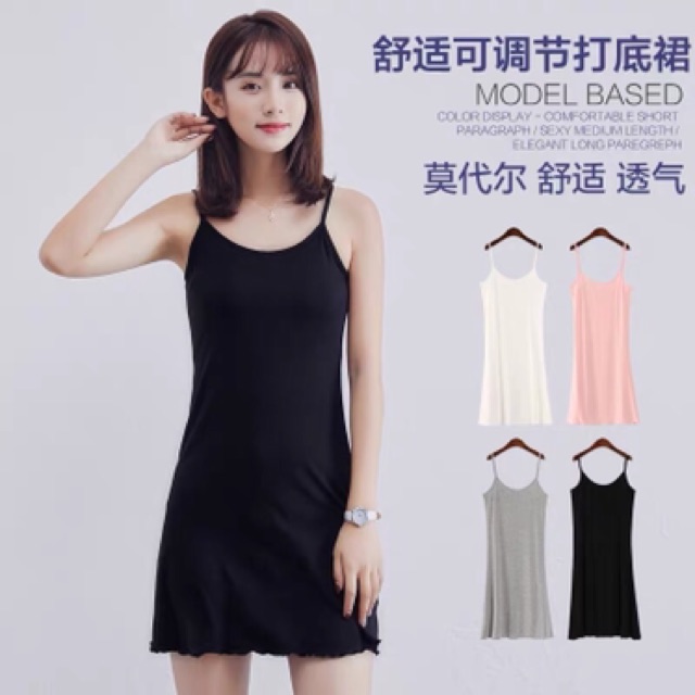 Váy 2 dây [QC CAO CẤP] cotton mặc nhà siêu đẹp