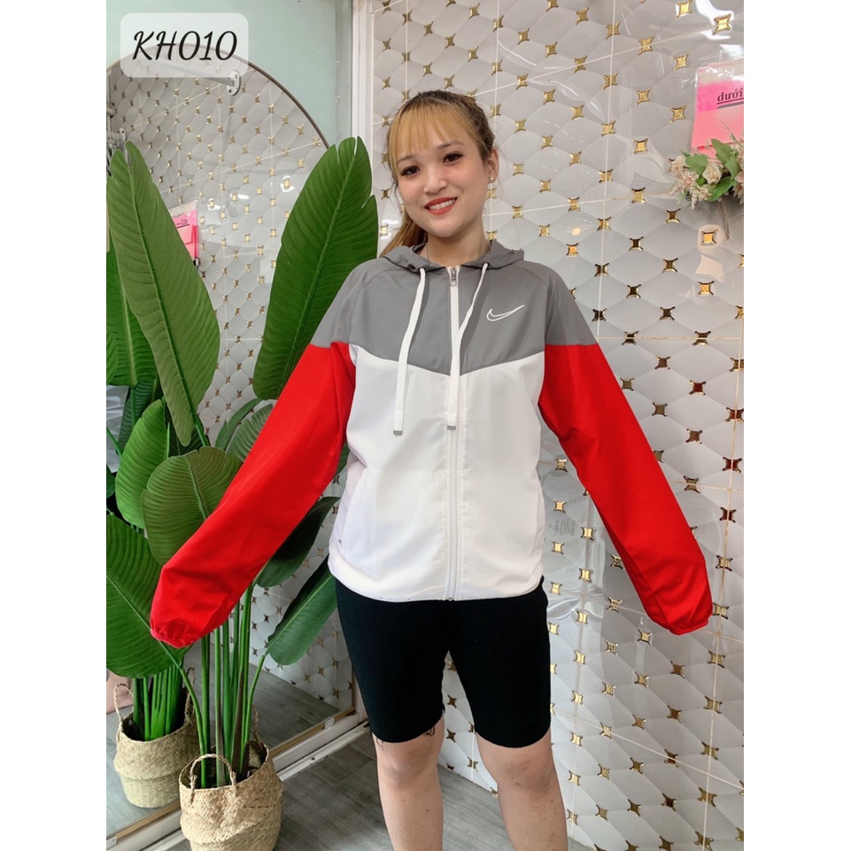 SALE Khoác bigsize dù 1 lớp phối màu -VNXK- MKH10