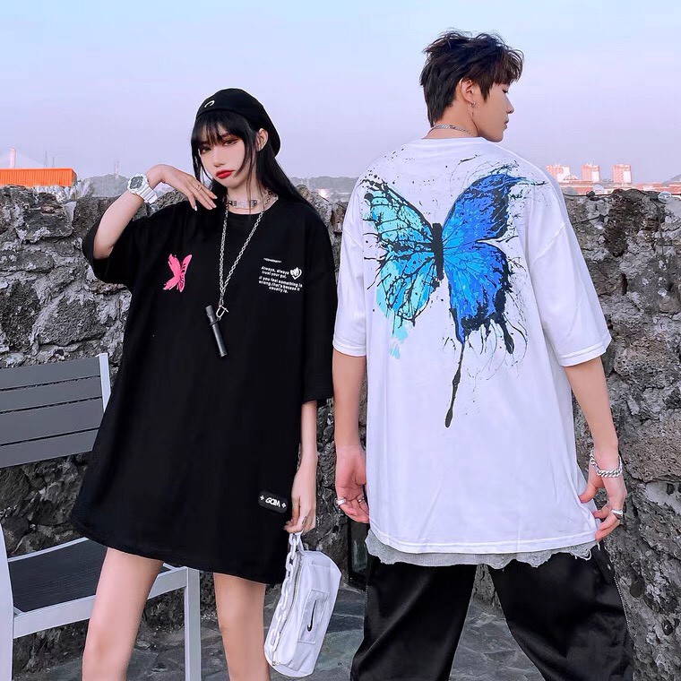 áo phông siêu hot 2021 unisex hình bướm ảnh thật.
