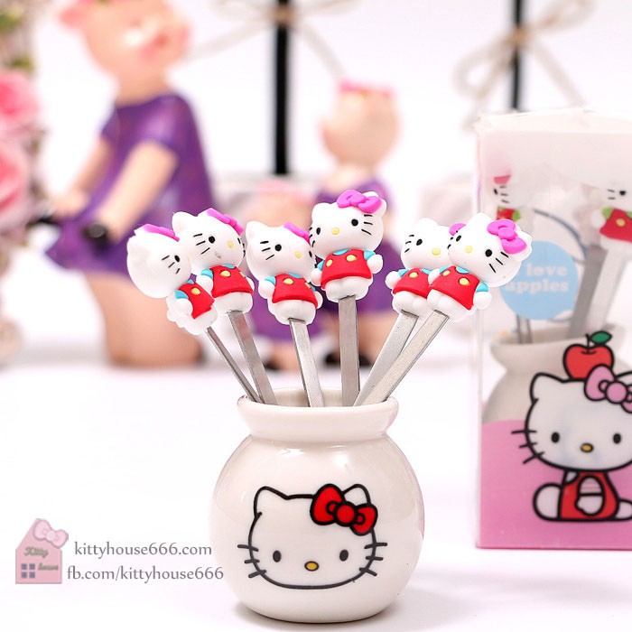 🌻 BỘ NĨA NHỎ + 6 NĨA KITTY 🎀 KITTY HOUSE