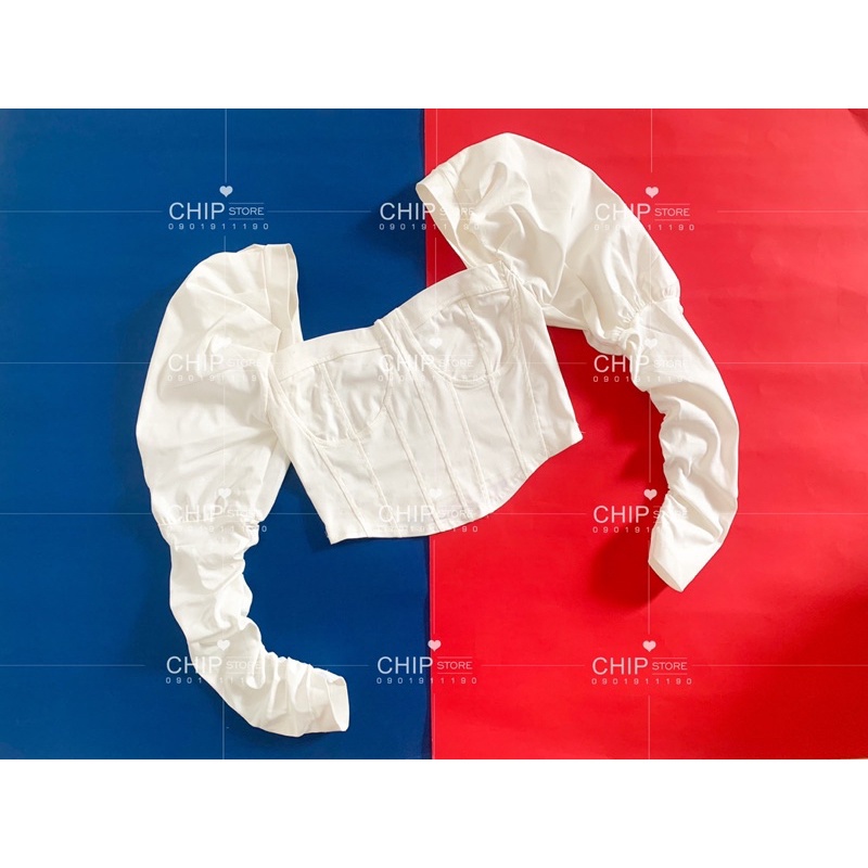 ÁO TAY PHỒNG NẸP CORSET ÔM DÁNG HÀNG CHUẨN - ORDER