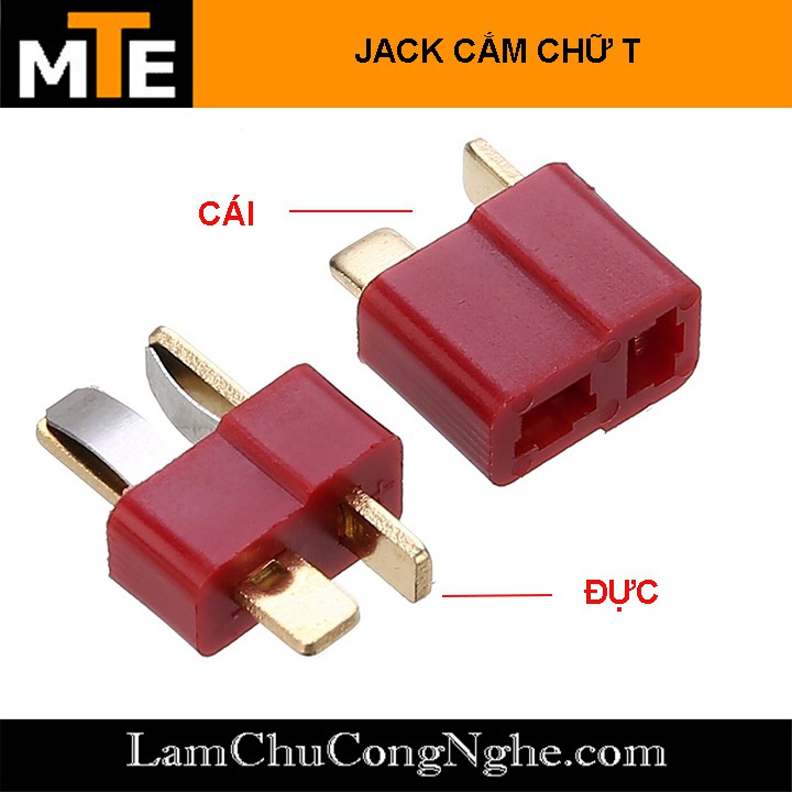 Cặp Jack nối chữ T đực - cái công suất lớn 120A