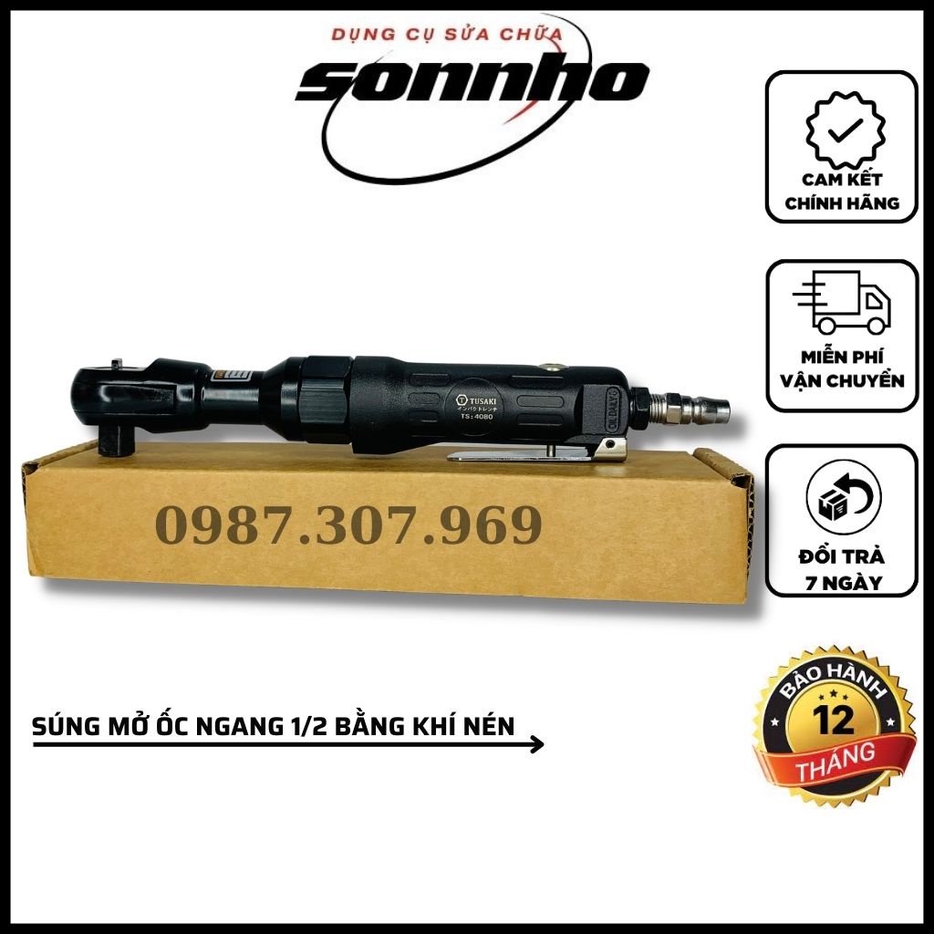Súng Mở Ốc Ngang Bằng Khí Nén 1/2-TUSAKI-4080