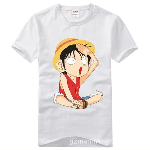 Áo thun anime Luffy Trắng