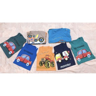 Set 2 áo ba lỗ bé trai