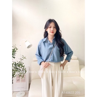 Áo Sơ mi cổ bẻ lệch vạt dài