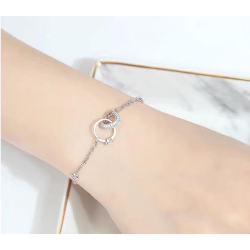 Lắc tay nữ - lắc tay nữ bạc ta kiểu cách mới - Thanh bạc