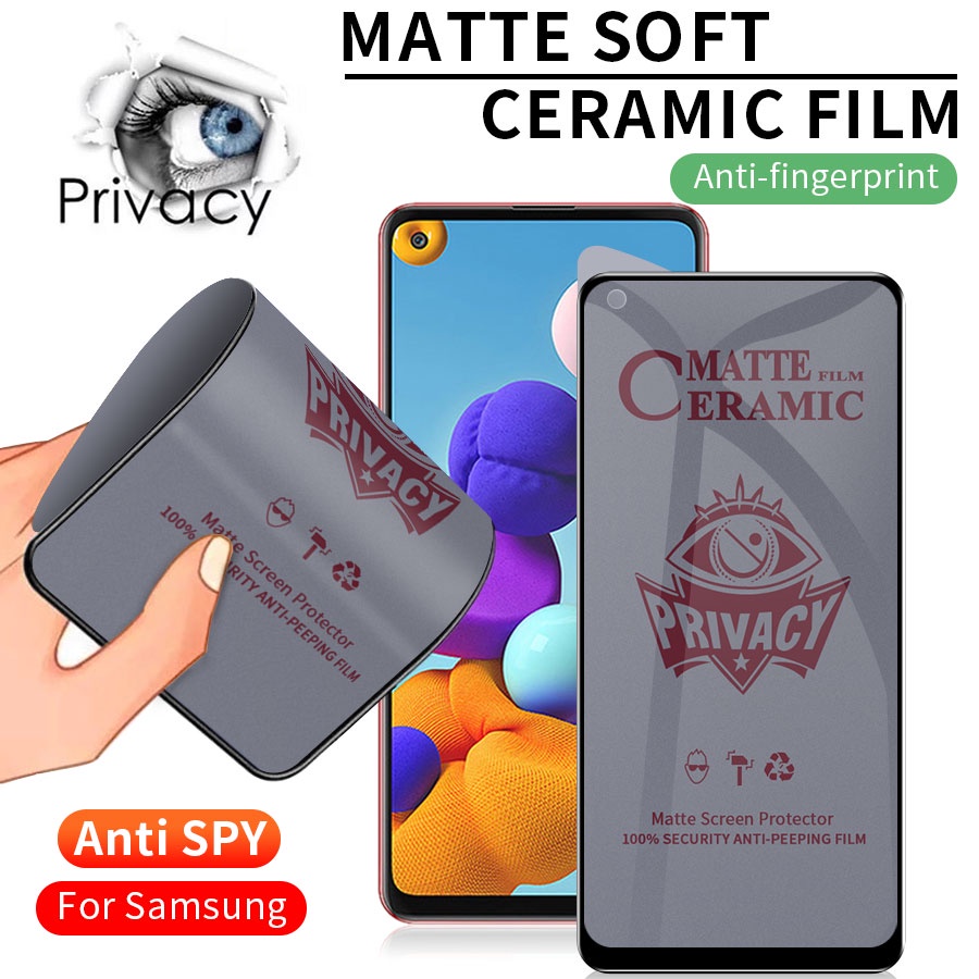 Kính cường lực chống nhìn trộm chống bám vân tay dẻo Cho Samsung Galaxy A14 A24 A34 A54 A04 A10 A20 A30 A50 A70 A10S A20S A30S A50S A70 A21S A02S A03S A52S A02 A03 A11 A31 A51 A71 A12 A22 A32 A42 A52 A72 A13 A23 A33 A53 A73