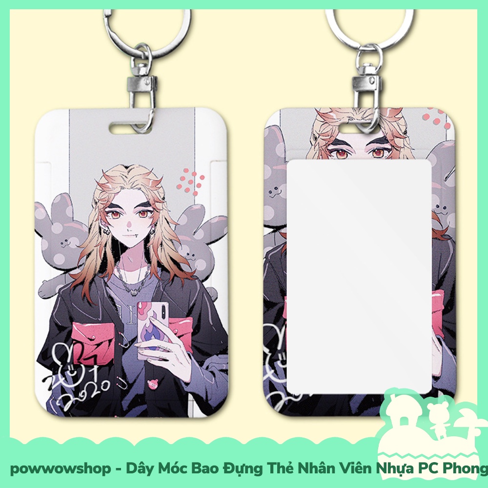 Dây Móc Bao Đựng Thẻ Nhân Viên Nhựa PC Mẫu Nhân Vật Anime Manga Kimetsu No Yaiba Fashionista