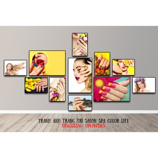 Tranh nail trang trí tiệm nail siêu đẹp giá xưởng seonail2 ánh dương