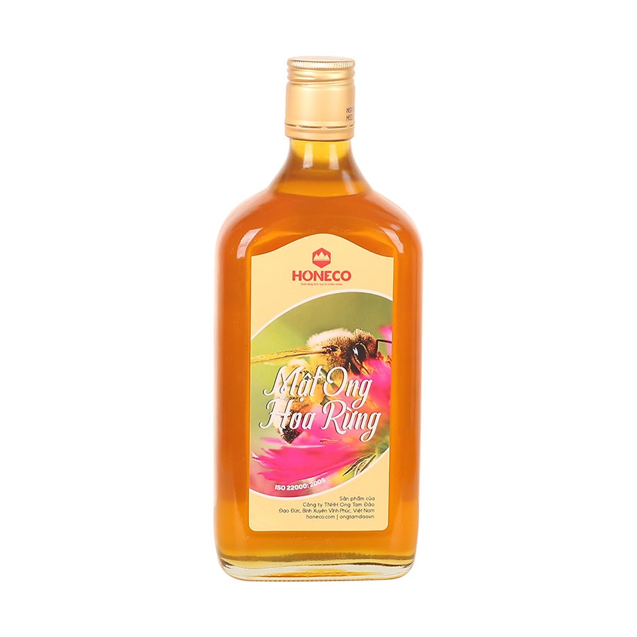 Chai Thủy Tinh Dẹp 600ml Nắp Nhôm Đựng Mật Ong