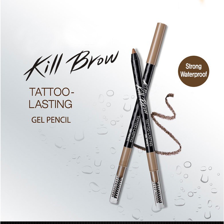 Bút Kẻ Chân Mày Lâu Trôi Clio Kill Brow Tattoo Lasting Gel Pencil 1 Natural 0.4g