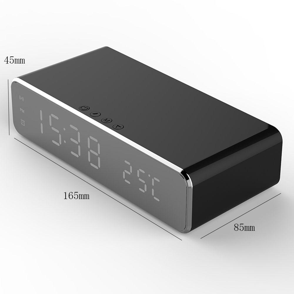 Sạc Điện Thoại Không Dây Kiêm Đồng Hồ Báo Thức Màn Hình Led Tích Hợp Đài FM