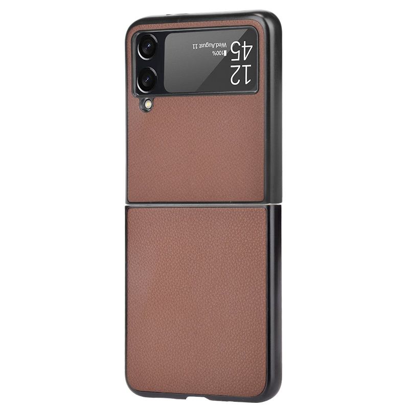 Ốp Điện Thoại Da Pu Cứng Siêu Mỏng Cho Samsung Galaxy Z FlIP 4 / Z Flip 3 5g / Z FLIP3