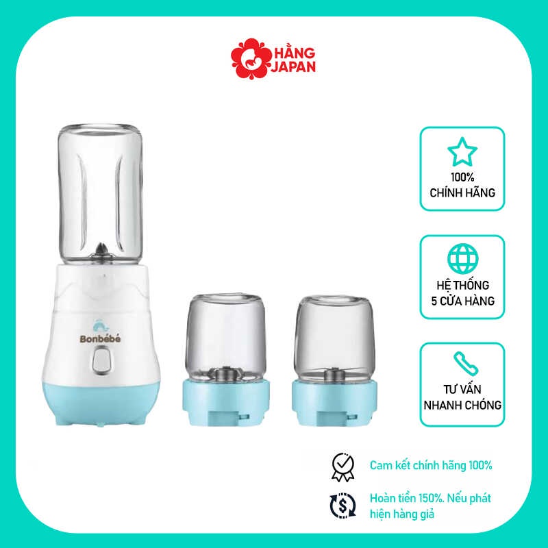 Máy xay đa năng 3 cối Bonbebe BB-39 - Tiện lợi, nhỏ gọn, công suất mạnh mẽ - Bảo hành chính hãng