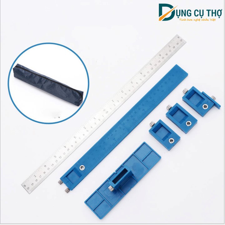 ✔️🛠 Thước định vị lỗ khoan tay nắm ngăn kéo màu xanh cao cấp ✔️🛠