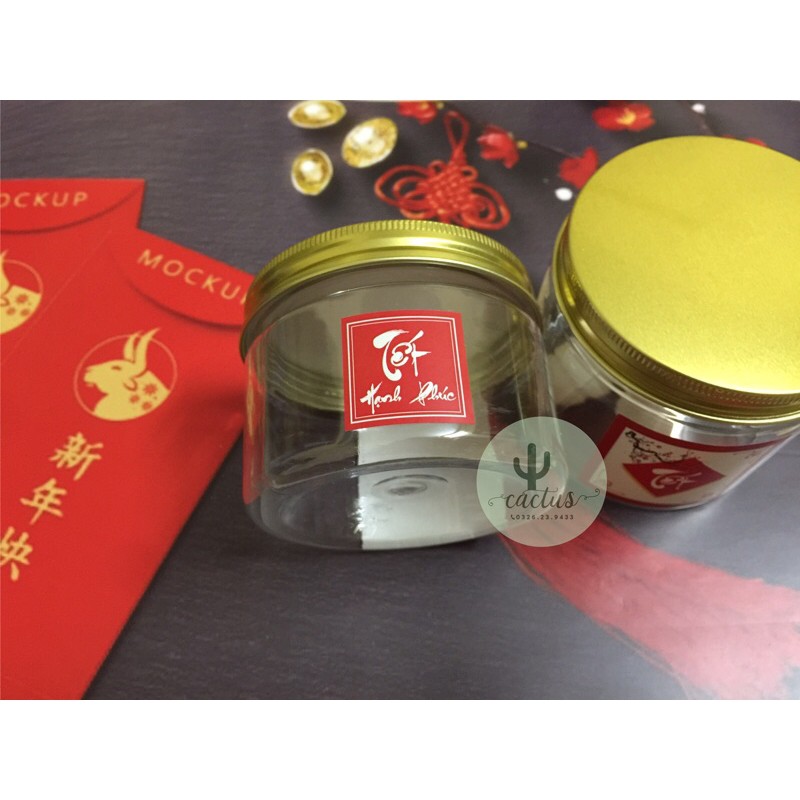 Combo 100 Tem tết vuông Chúc mừng năm mới