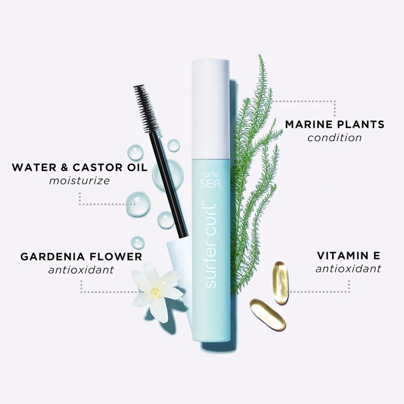 Tarte 🌿 Chuốt mi làm cong và dày SEA Surfer Curl™ Volumizing Mascara