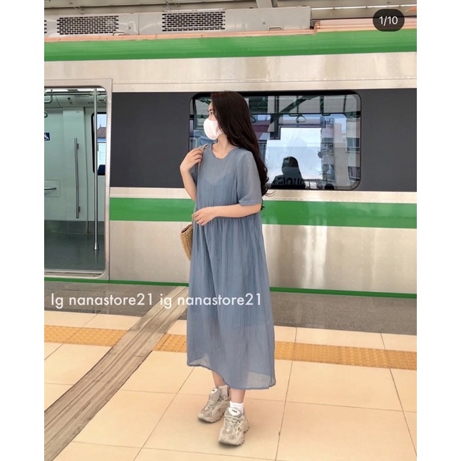 SÉT VÁY BABYDOLL kèm váy 2 dây chất đũi tơ Mao Mao Boutique