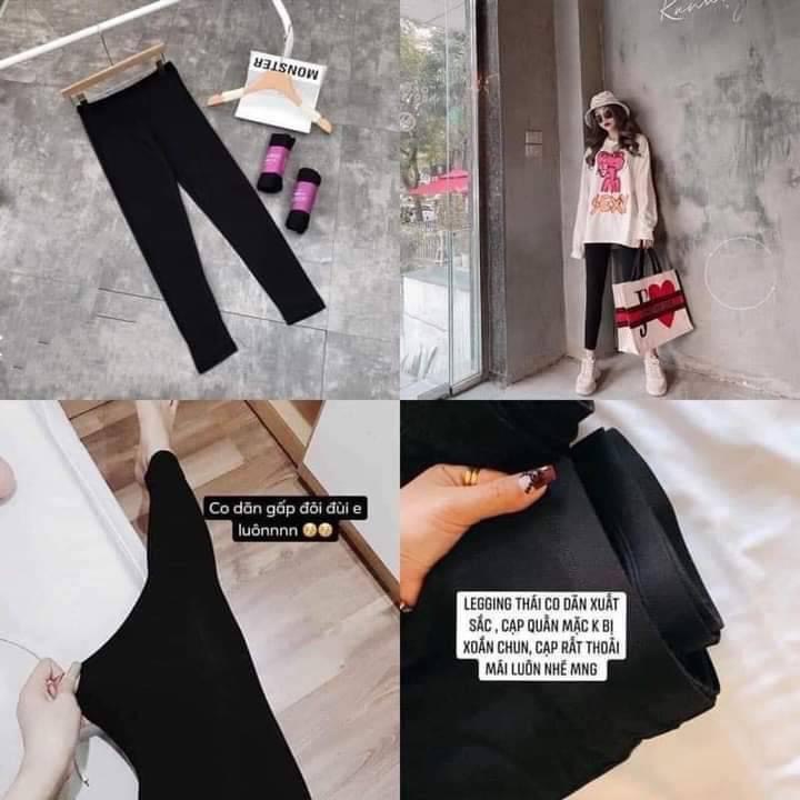 Quần legging nữ dài nâng mông lưng cạp cao mặc bốn mùa , quần thun ôm bó vải dày dặn