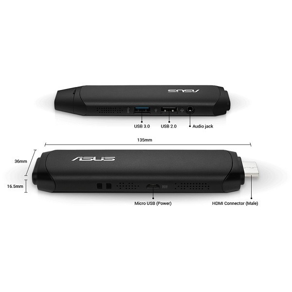 Máy tính PC VivoStick Asus TS10 (Chip Intel Atom Z8350/ RAM 2GB/ ROM 32GB/ FHD/ Wifi + Bluetooth)