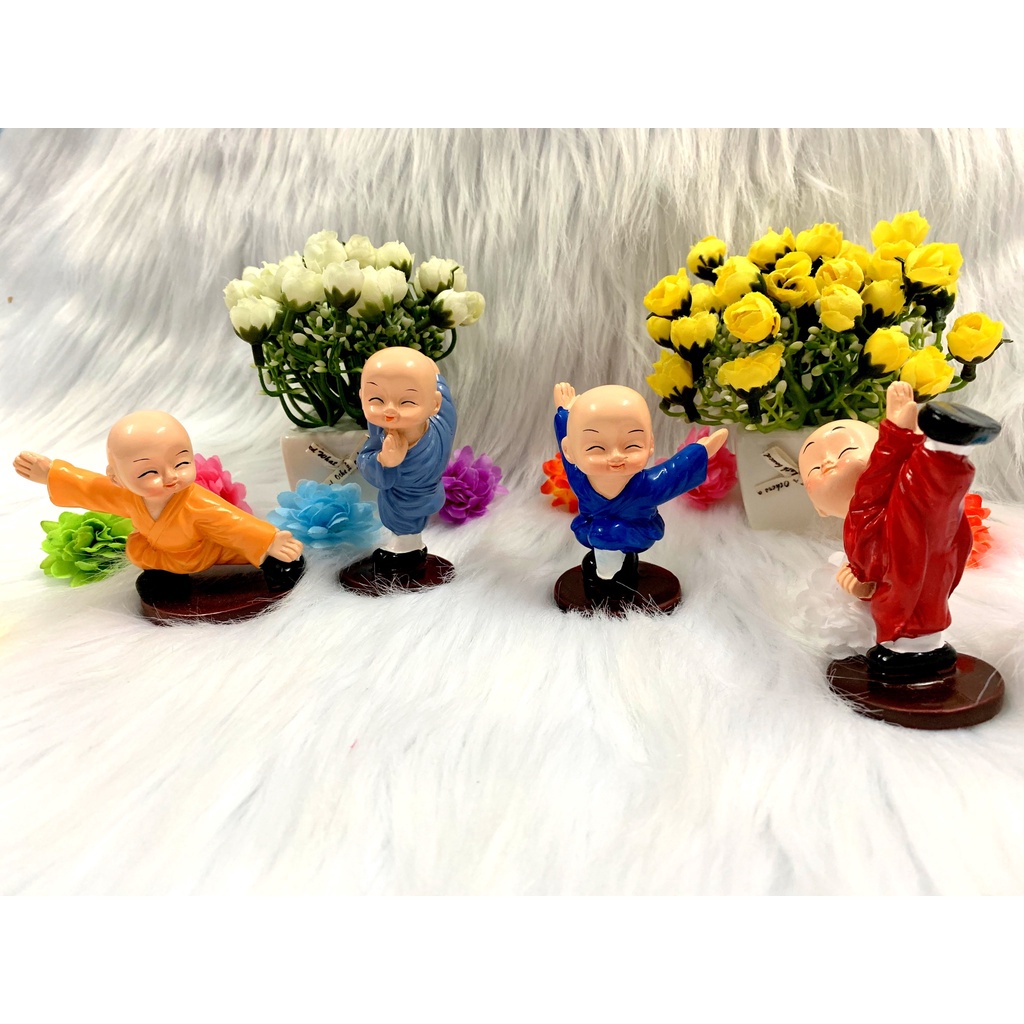 Bộ 4 Tượng Chú tiểu mua võ La Hán Quyền
