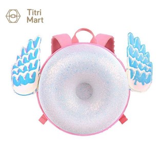 Balo Đi Học Cho Bé, Kiểu Dáng Bánh Donut Hình Đôi Cánh Thiên Thần Dễ Thương, Hàng Cao Cấp, Cho Bé Đi Học, Đi Chơi