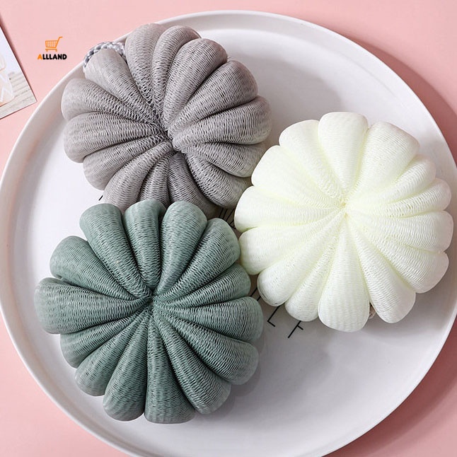 Bông tắm hình quả bí ngô có dây đeo tiện dụng