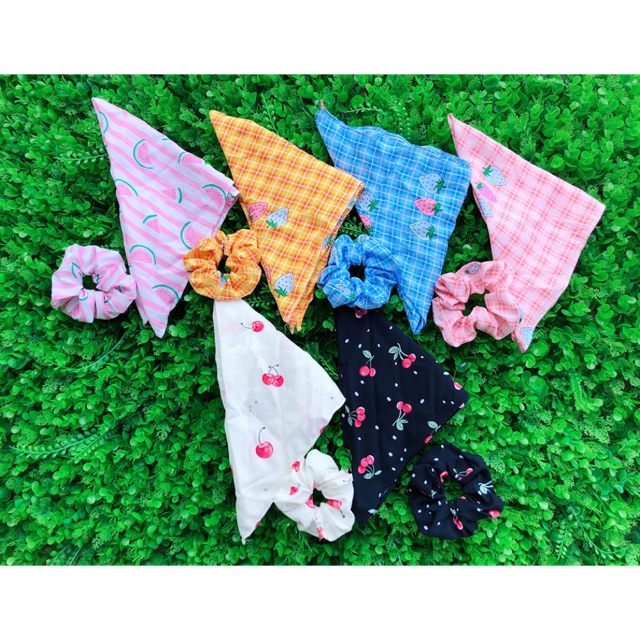 Khăn BANDANA hoạ tiết trái cây