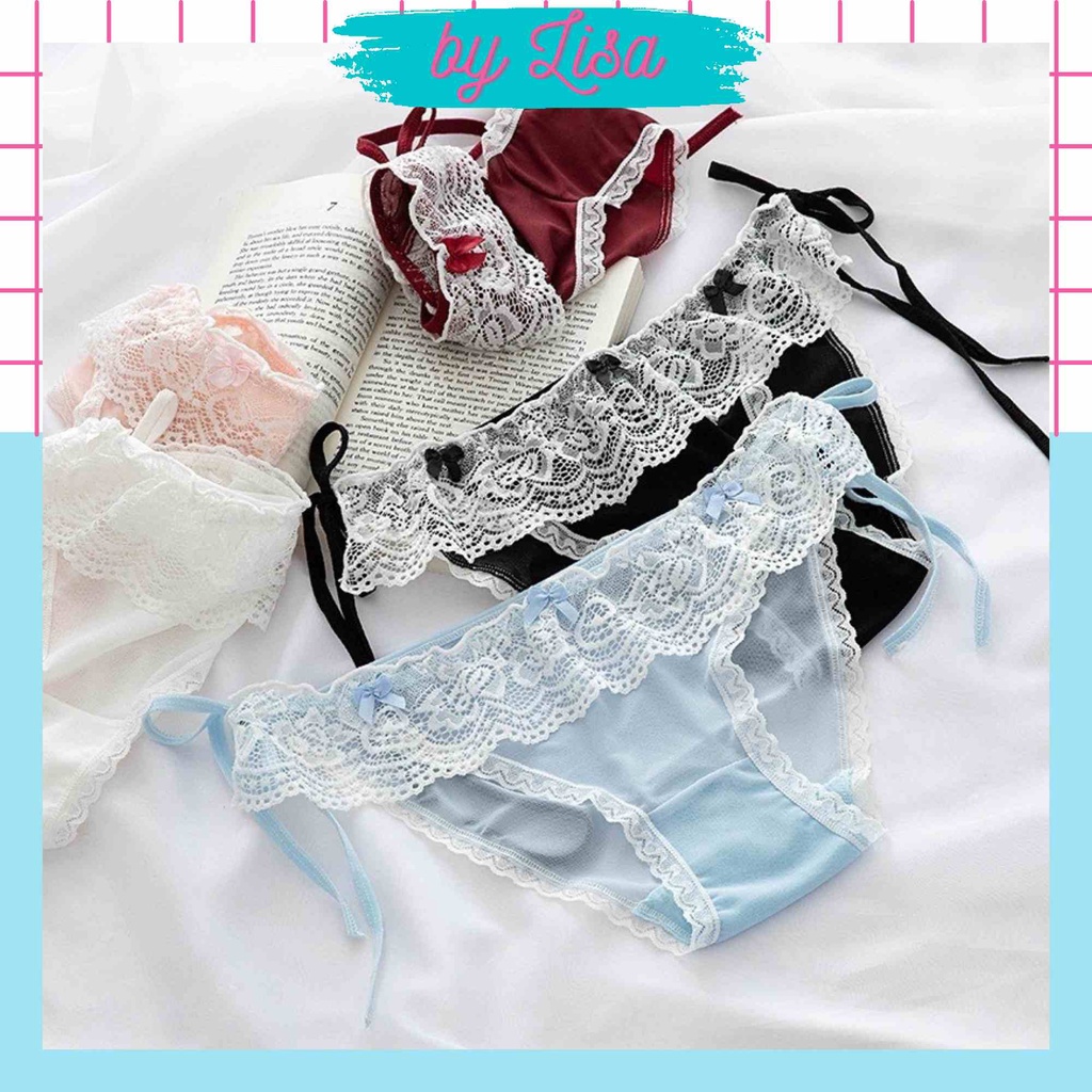 Quần lót cột dây sexy ren cotton mềm mại thời trang nữ