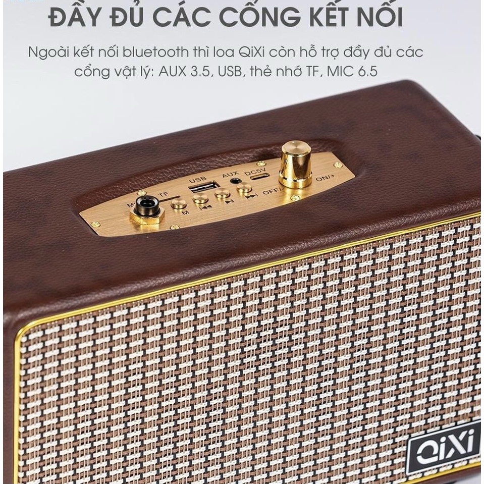 Loa Bluetooth Qixi SK-2025 Âm Thanh Siêu Đỉnh Tích Hợp Cổng Micro 6.5 Karaoke Micro Không Dây