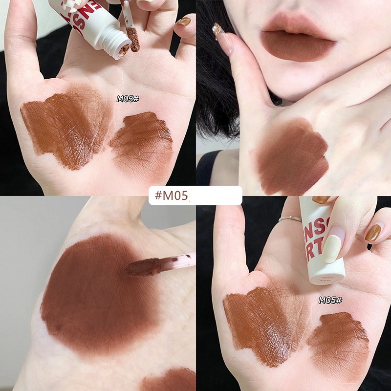 [Hàng mới về] Son môi kháng nước thiết kế vỏ màu trắng thời trang